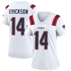 New England Patriots Women's Game White Jersey (14 Alex Erickson)