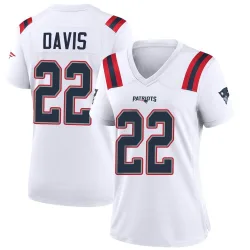 New England Patriots Women's Game White Jersey (22 Cody Davis)