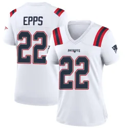 New England Patriots Women's Game White Jersey (22 Marcus Epps)