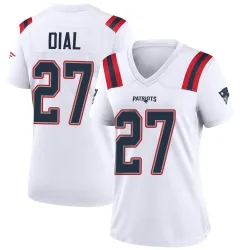 New England Patriots Women's Game White Jersey (27 Marcellas Dial Jr.)