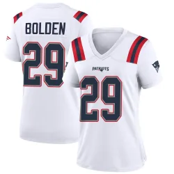 New England Patriots Women's Game White Jersey (29 Isaiah Bolden)