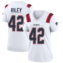 New England Patriots Women's Game White Jersey (42 Cam Riley)