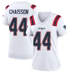 New England Patriots Women's Game White Jersey (44 K'Lavon Chaisson)