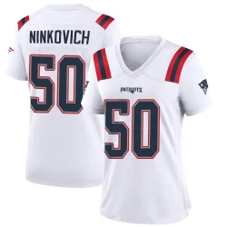 New England Patriots Women's Game White Jersey (50 Rob Ninkovich)