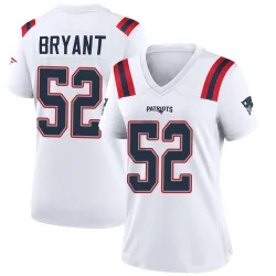 New England Patriots Women's Game White Jersey (52 Marcus Bryant)