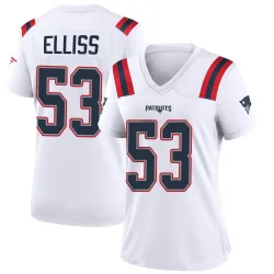 New England Patriots Women's Game White Jersey (53 Christian Elliss)