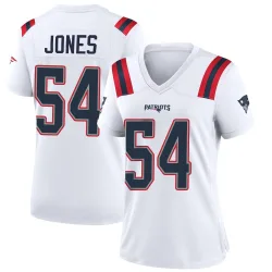 New England Patriots Women's Game White Jersey (54 Truman Jones)