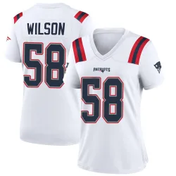 New England Patriots Women's Game White Jersey (58 Jared Wilson)