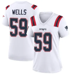 New England Patriots Women's Game White Jersey (59 Carson Wells)
