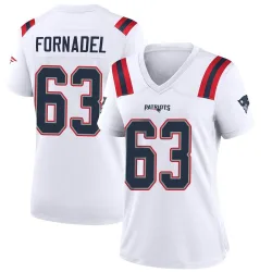 New England Patriots Women's Game White Jersey (63 Liam Fornadel)