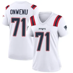 New England Patriots Women's Game White Jersey (71 Mike Onwenu)