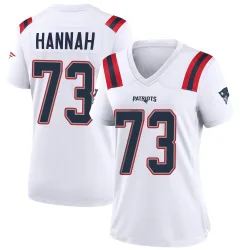 New England Patriots Women's Game White Jersey (73 John Hannah)
