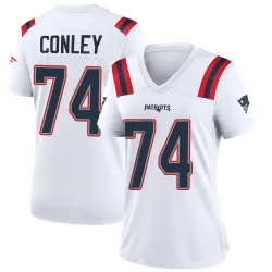 New England Patriots Women's Game White Jersey (74 Jack Conley)