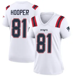 New England Patriots Women's Game White Jersey (81 Austin Hooper)