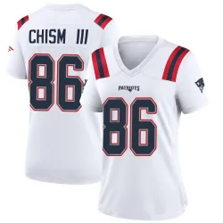 New England Patriots Women's Game White Jersey (86 Efton Chism III)