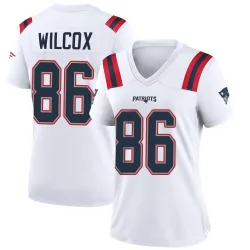New England Patriots Women's Game White Jersey (86 Mitchell Wilcox)