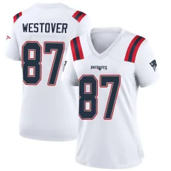 New England Patriots Women's Game White Jersey (87 Jack Westover)
