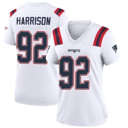 New England Patriots Women's Game White Jersey (92 James Harrison)