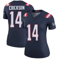 New England Patriots Women's Legend Navy Color Rush Jersey (14 Alex Erickson)