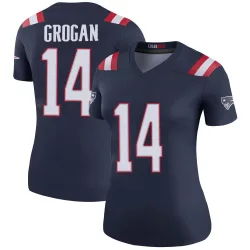 New England Patriots Women's Legend Navy Color Rush Jersey (14 Steve Grogan)