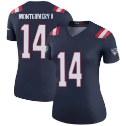 New England Patriots Women's Legend Navy Color Rush Jersey (14 Ty Montgomery II)