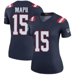 New England Patriots Women's Legend Navy Color Rush Jersey (15 Marte Mapu)