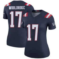 New England Patriots Women's Legend Navy Color Rush Jersey (17 Ben Wooldridge)