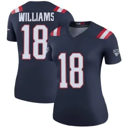 New England Patriots Women's Legend Navy Color Rush Jersey (18 Kyle Williams)