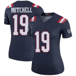 New England Patriots Women's Legend Navy Color Rush Jersey (19 Malcolm Mitchell)