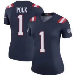 New England Patriots Women's Legend Navy Color Rush Jersey (1 Ja'Lynn Polk)