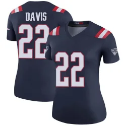New England Patriots Women's Legend Navy Color Rush Jersey (22 Cody Davis)