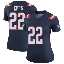 New England Patriots Women's Legend Navy Color Rush Jersey (22 Marcus Epps)