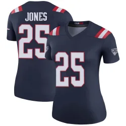 New England Patriots Women's Legend Navy Color Rush Jersey (25 Marcus Jones)