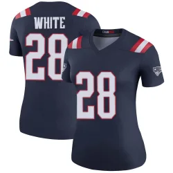 New England Patriots Women's Legend Navy Color Rush Jersey (28 James White)