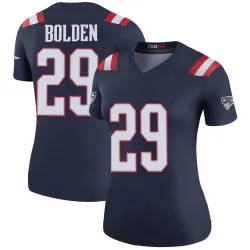 New England Patriots Women's Legend Navy Color Rush Jersey (29 Isaiah Bolden)