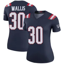 New England Patriots Women's Legend Navy Color Rush Jersey (30 David Wallis)