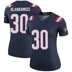 New England Patriots Women's Legend Navy Color Rush Jersey (30 Demeer Blankumsee)