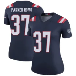 New England Patriots Women's Legend Navy Color Rush Jersey (37 John Parker Romo)
