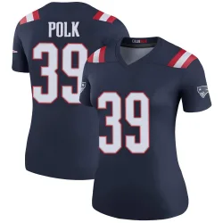 New England Patriots Women's Legend Navy Color Rush Jersey (39 Jordan Polk)