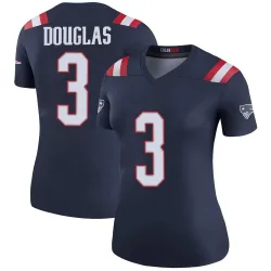 New England Patriots Women's Legend Navy Color Rush Jersey (3 DeMario Douglas)