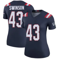 New England Patriots Women's Legend Navy Color Rush Jersey (43 Bradyn Swinson)