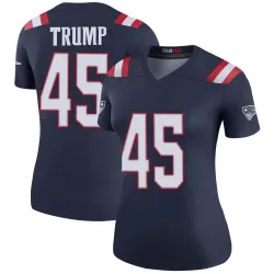 New England Patriots Women's Legend Navy Color Rush Jersey (45 Donald Trump)