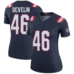 New England Patriots Women's Legend Navy Color Rush Jersey (46 James Develin)