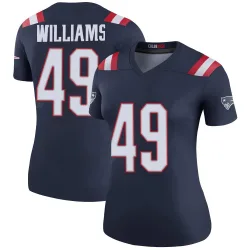 New England Patriots Women's Legend Navy Color Rush Jersey (49 Trayveon Williams)