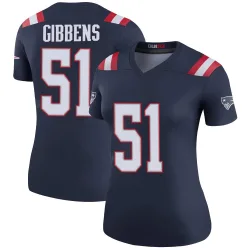 New England Patriots Women's Legend Navy Color Rush Jersey (51 Jack Gibbens)