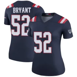 New England Patriots Women's Legend Navy Color Rush Jersey (52 Marcus Bryant)