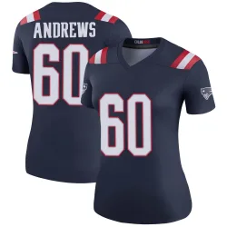 New England Patriots Women's Legend Navy Color Rush Jersey (60 David Andrews)