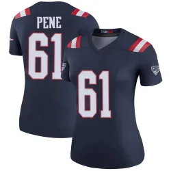 New England Patriots Women's Legend Navy Color Rush Jersey (61 Wilfried Pene)