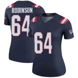 New England Patriots Women's Legend Navy Color Rush Jersey (64 Layden Robinson)