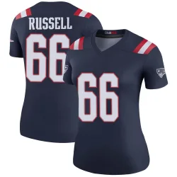 New England Patriots Women's Legend Navy Color Rush Jersey (66 Jotham Russell)